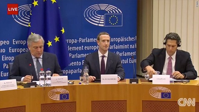 Mark Zuckerberg bị cáo buộc lảng tránh những câu hỏi trong phiên điều trần tại Nghị viện Châu Âu