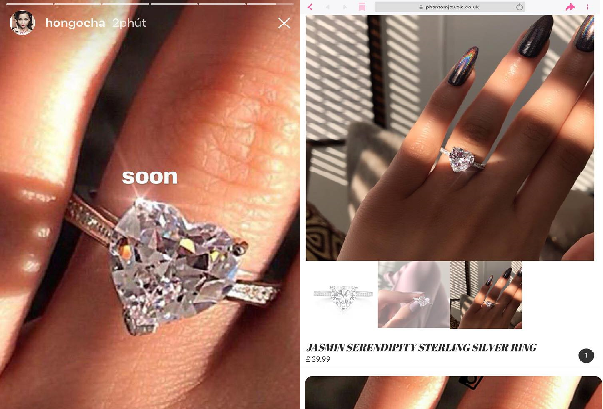 Khoe nhẫn kim cương khủng, Hồ Ngọc Hà đã bị bóc mẽ "chôm chỉa" ảnh chụp mẫu, khui giá chiếc nhẫn còn sốc hơn!