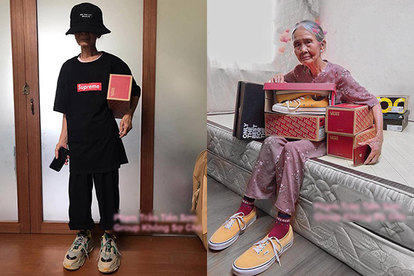 Bà ngoại 90 tuổi "chất" nhất vịnh Bắc Bộ: Thích diện giày, quần áo của cháu trai, chụp ảnh thần thái "cực ngầu"