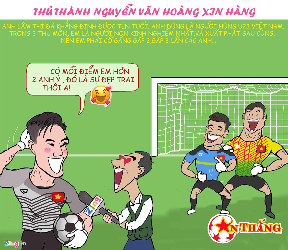 Sự xuất sắc của 2 thủ thành Tiến Dũng và Văn Lâm khiến cơ hội được thi đấu chính thức của thủ môn thứ 3 Nguyễn Văn Hoàng gần như không còn. 