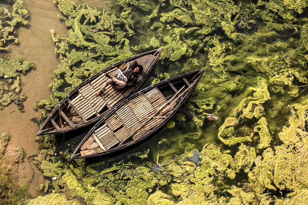 Tác phẩm "Người lái đò" của nhiếp ảnh gia Debashis Mukherjee, chụp tại Tây Bengal, Ấn Độ.