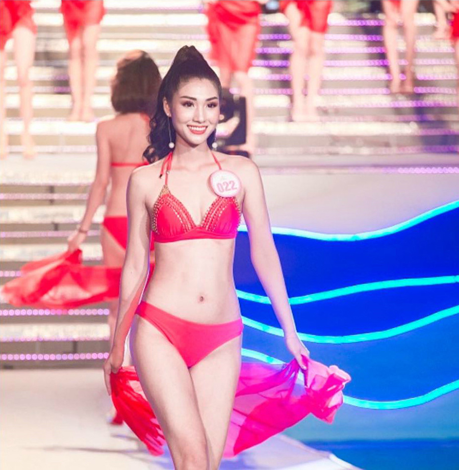 3. Đỗ Linh Chi: Là thí sinh của cuộc thi Hoa hậu Việt Nam 2018, cô cao 1,71 m và số đo ba vòng là 78-62-92 cm.