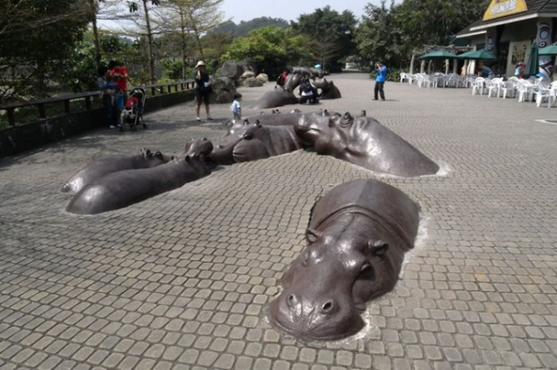 Hippopotamus (Đài Loan) là tác phẩm điêu khắc từ đá được đặt tại khuôn viên của Vườn bách thú Đài Bắc. Lời gửi gắm từ tác phẩm nghệ thuật này là mọi người luôn phải chú ý việc bảo vệ động vật.