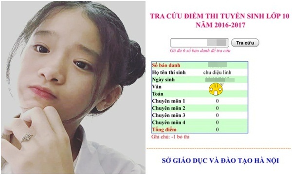 Xôn xao tranh cãi bảng điểm thi vào lớp 10 "không đẹp" của hot girl Linh Ka
