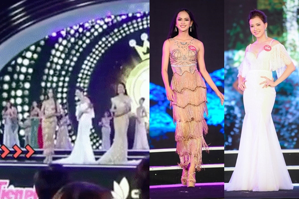 Lại xuất hiện thí sinh "xấu tính" đá váy bạn thi không thương tiếc ngay trên sân khấu Hoa hậu Việt Nam