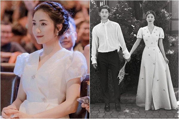 Sẵn sàng bỏ 200 triệu mua quần áo mới, cuối cùng Hòa Minzy vẫn bị phát hiện mặc "đồ nhái" váy cưới của Song Hye Kyo