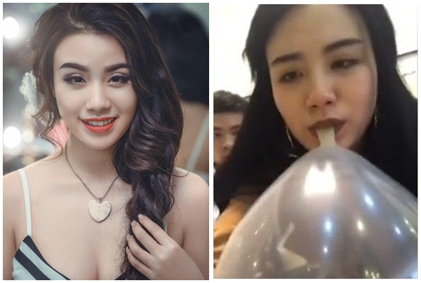 Hot girl Linh Miu bị "ném đá" vì livestream hút bóng cười phản cảm