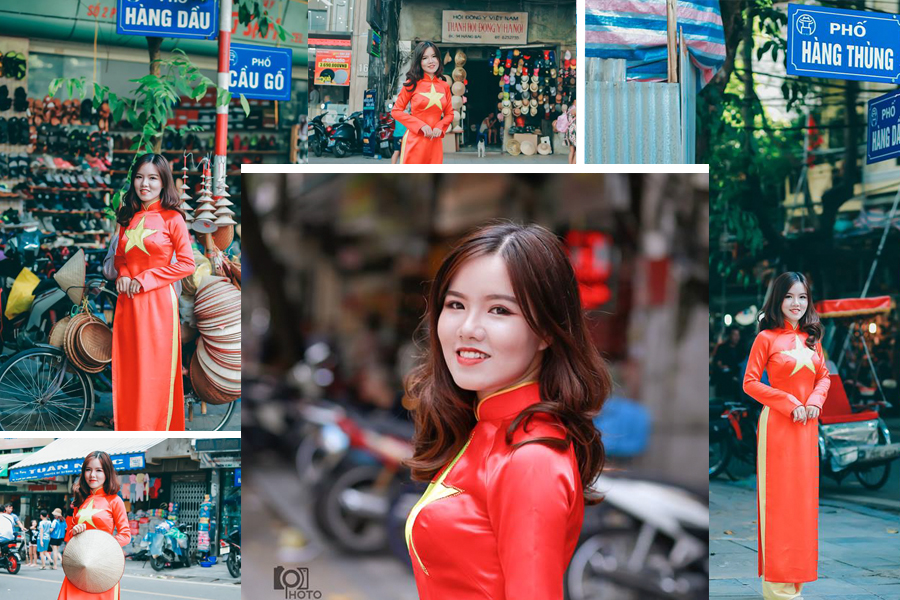Hở bạo "đi bão" làm gì, chỉ tà áo dài cờ đỏ - sao vàng cũng đủ cổ vũ tinh thần hết mình cho U23 Việt Nam 