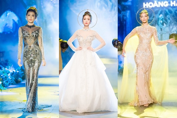 Hoa hậu Đỗ Mỹ Linh, Á hậu Huyền My đọ dáng cùng Hoa hậu Pháp trên sàn diễn Haute Couture