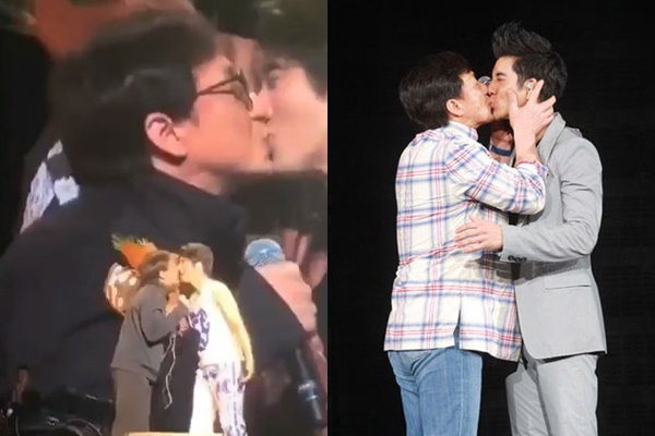 Jackie Chan gây sốc vì màn khóa môi đồng tính với đàn em