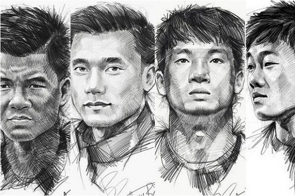 Bộ tranh ký họa "chất phát ngất" của những người hùng U23 Việt Nam