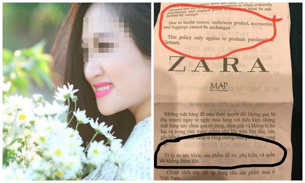 "Tố" Zara Hà Nội lừa đảo vì coi legging là quần tất không cho đổi hàng, nữ khách hàng không ngờ bị "phản dame"