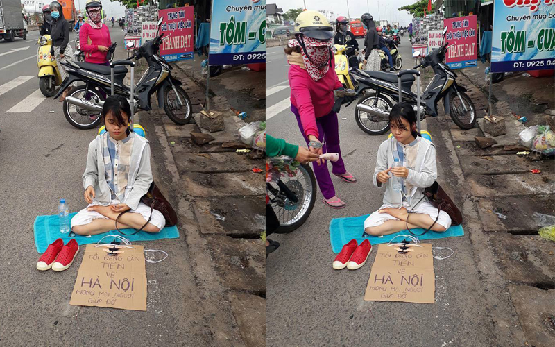 Cô gái treo biển "cần tiền về Hà Nội" trên quốc lộ ở Đồng Nai và cái kết bi đát