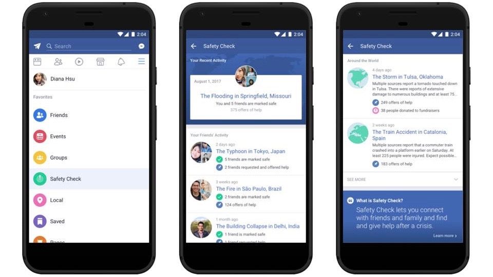Facebook nâng cấp tính năng kiểm tra tình trạng an toàn Safety Check