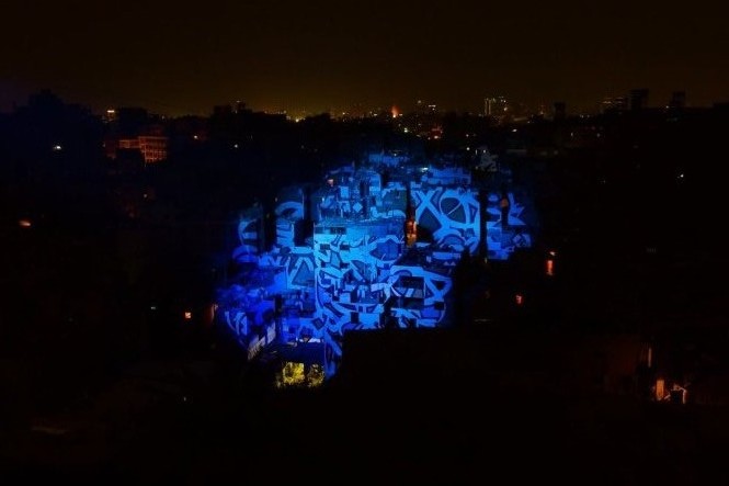 Tác phẩm nghệ thuật đường phố lung linh trong đêm giữa lòng thủ đô Ai Cập