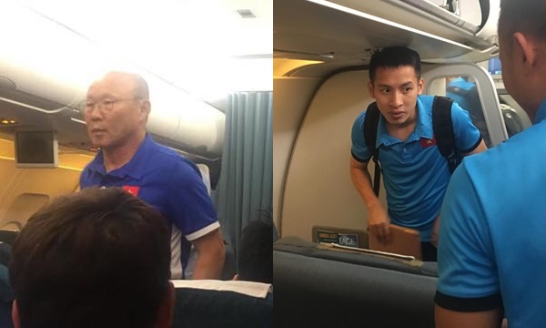 HLV Park Hang-seo nhường ghế thương gia cho học trò chấn thương trên chuyến bay tới Malaysia