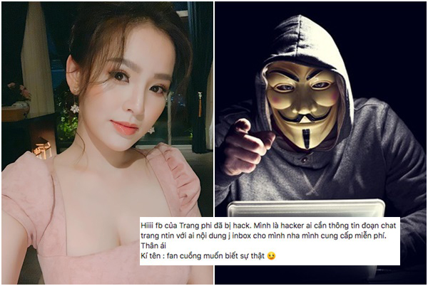 Giữa tâm bão, Trang Phi bất ngờ bị cướp Facebook, hacker đe dọa tung tin nhắn clip riêng tư