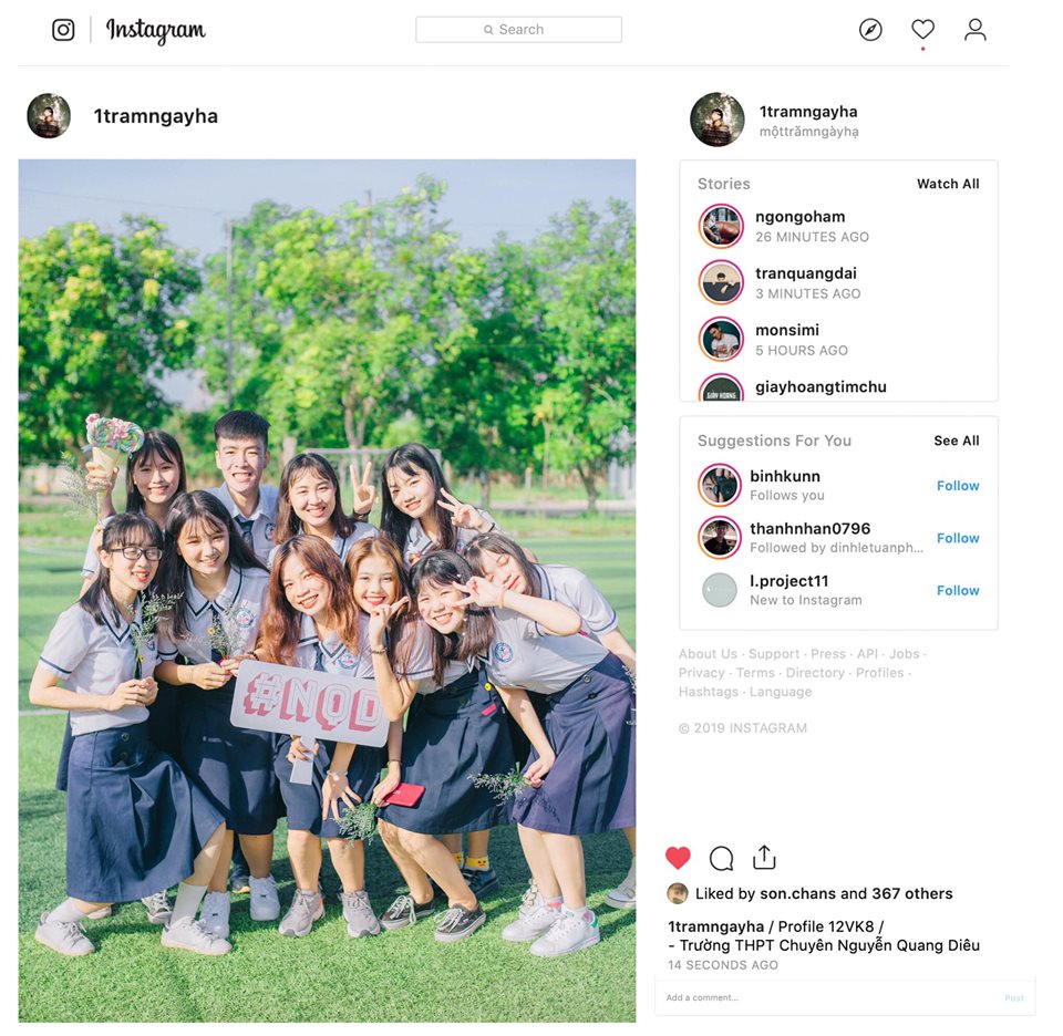 Ảnh 7: Instagram riêng để lưu ảnh kỷ yếu - We25.vn