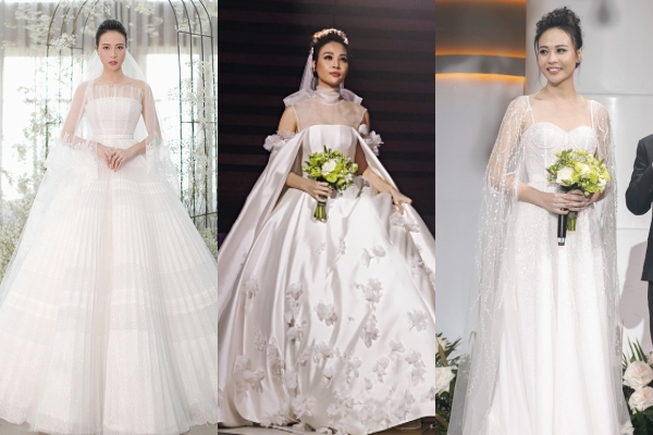 Chiêm ngưỡng 3 chiếc váy cưới của Đàm Thu Trang trong hôn lễ thế kỉ với Cường Đô La