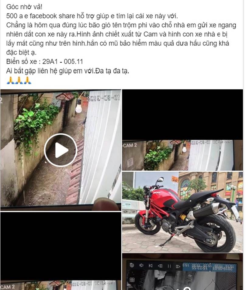 Lợi dụng lúc mưa to bão lớn, tên trộm lặng lẽ vào nhà dắt chiếc xe Ducati Monster 795 ra đường nhưng... bị camera lại