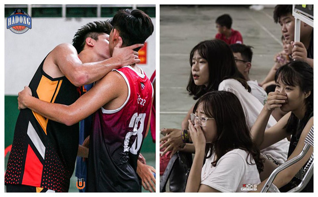 2 hot boy bóng rổ 10x thân mật như hôn nhau giữa sân khiến fan nữ hú hồn "câm nín"