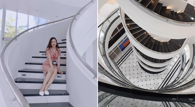 Xuất hiện cầu thang xoắn ốc siêu "sống ảo" trong khuôn viên trường đại học ở Đà Nẵng