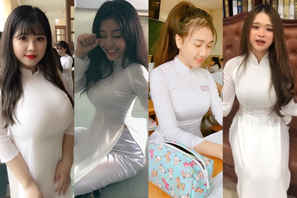 4 cô nàng mặc áo dài trắng làm khuynh đảo MXH, Linh Ka ít tuổi nhất nhưng phổng phao nhất "không phải dạng vừa"