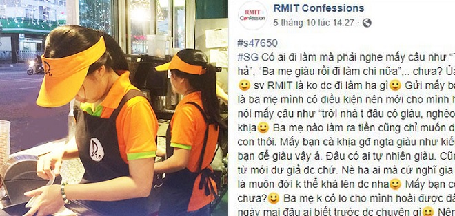 Sinh viên RMIT xin việc làm thêm và bị "cà khịa": "Đi làm để sau này không có ba mẹ mình vẫn có khả năng lo cho cuộc sống"