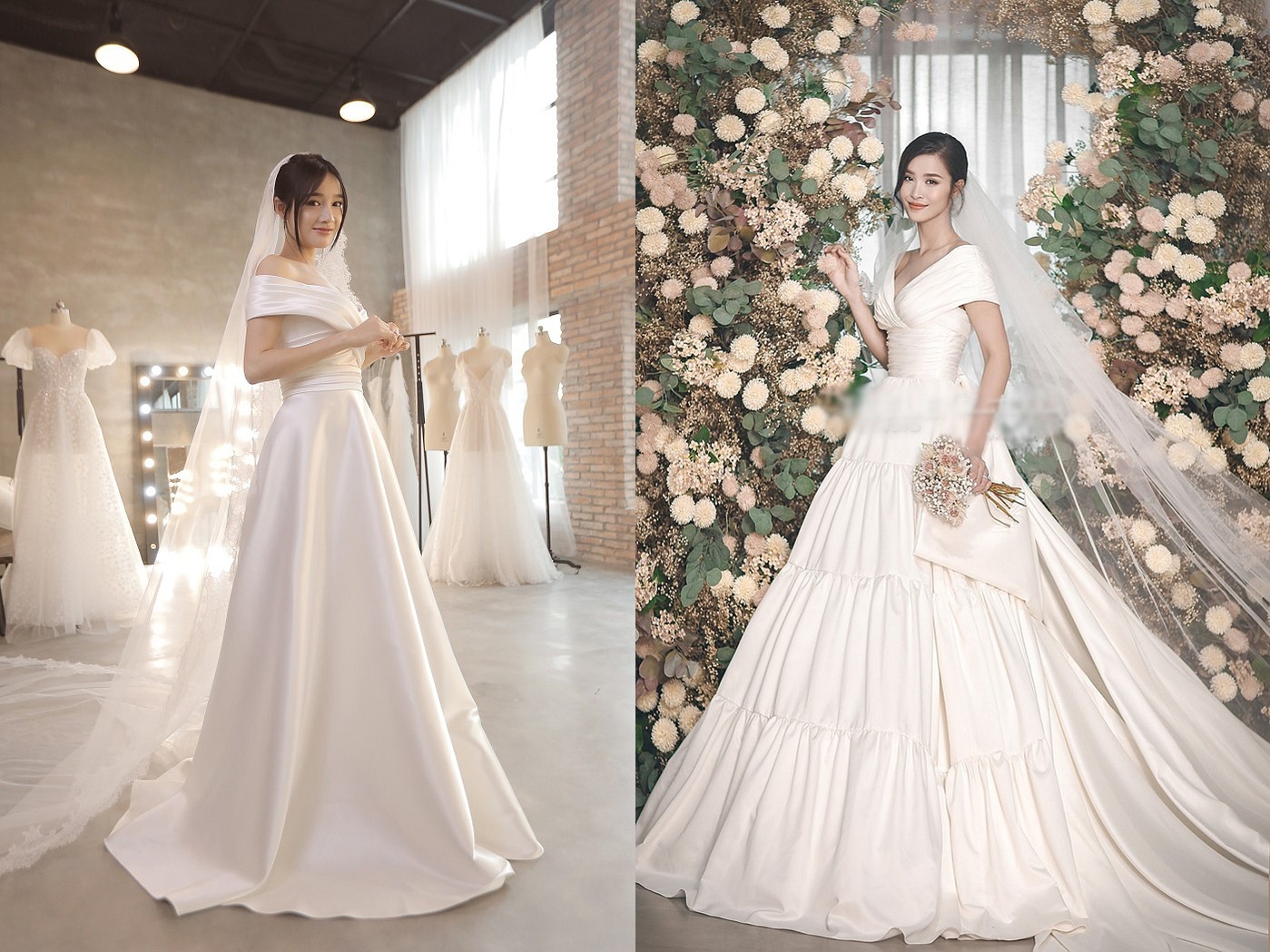 Trùng hợp kỳ lạ giữa váy cưới của Đông Nhi và Nhã Phương