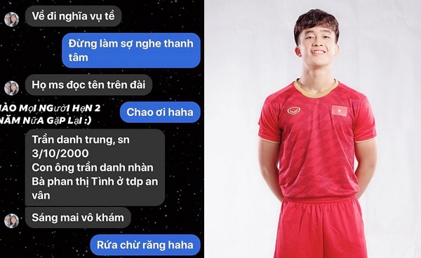Hot boy xứ Huế đang tập trung cùng U23 Việt Nam đã “dính” ngay lệnh khám nghĩa vụ quân sự
