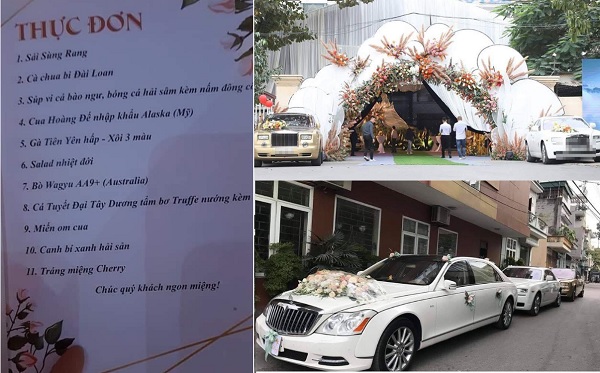 Rạp 2,5 tỷ, rước dâu bằng siêu xe nhưng đám cưới ở Quảng Ninh vẫn bị chê: "Cỗ 35 triệu/bàn không có nổi đĩa thịt lợn" 