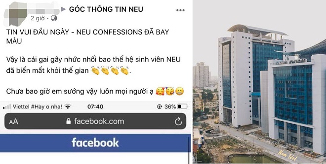 Fanpage NEU Confessions bị report "bay màu", đại diện trường ĐH Kinh tế Quốc dân tuyên bố bất ngờ