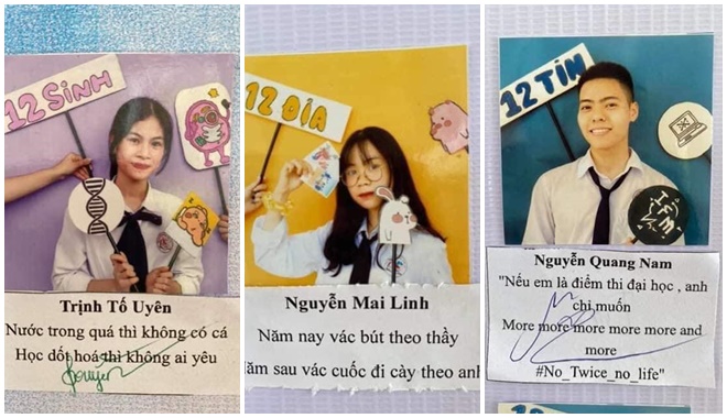 Học sinh Quảng Ninh làm bộ ảnh kỷ yếu khối với loạt "quote khó đỡ": Đúng là chuyên Hạ Long "mặn" như biển Hạ Long!