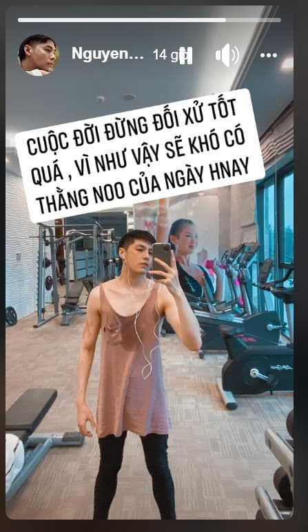 Noo Phước Thịnh mặc váy tập gym khiến dân mạng 