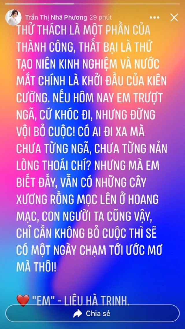 Nhã Phương ẩn ý chuyện làm ăn thua lỗ, quyết vượt qua khó khăn mùa dịch