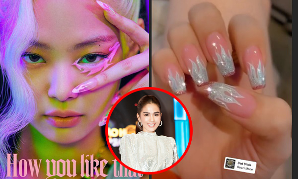Luôn theo kịp trend của BLACKPINK hà cớ gì đến giờ Ngọc Trinh mới chịu làm bộ nail của Jennie diện từ MV cũ