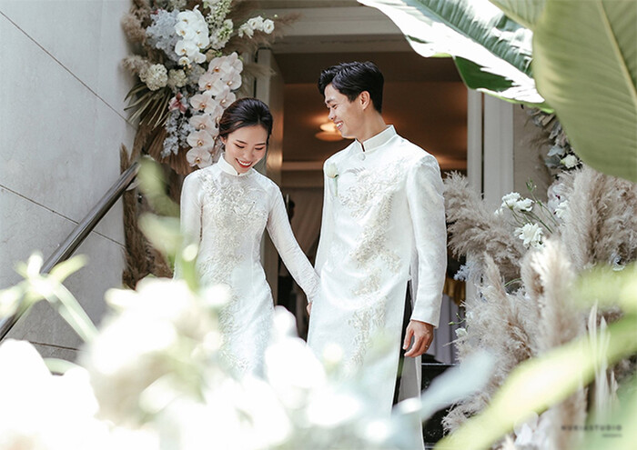 Váy cưới của Viên Minh và Xoài Non