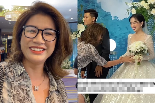 Trang Khàn làm động tác khiếm nhã với vợ Hà Đức Chinh trước tiệc cưới