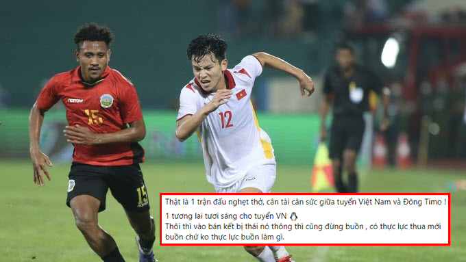 Một bộ phận netizen công kích U23 Việt Nam sau trận thắng nhọc nhằn Timor Leste