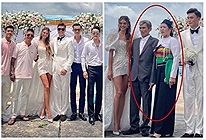 Bùi Tiến Dũng bất ngờ tổ chức đám cưới với bạn gái mẫu Tây bên bãi biển, đáng chú ý nhất là trang phục của bố mẹ chú rể