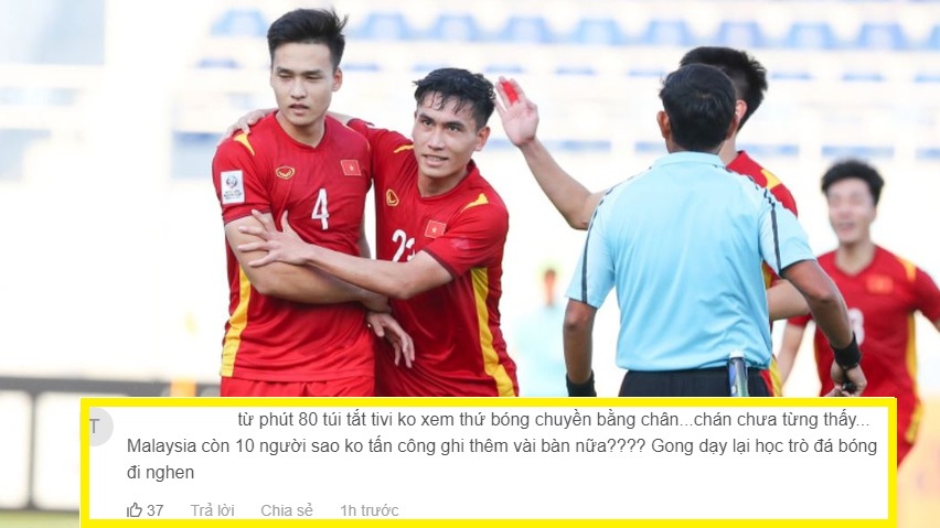 Vào tứ kết U23 châu Á, U23 Việt Nam vẫn bị chỉ trích: "Xem quá ức chế, thà để Thái Lan vào còn hơn!"