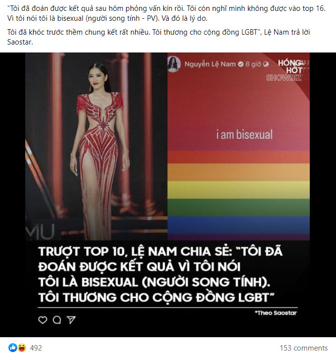 trượt Top 10 Hoa hậu Hoàn vũ Việt Nam 2022