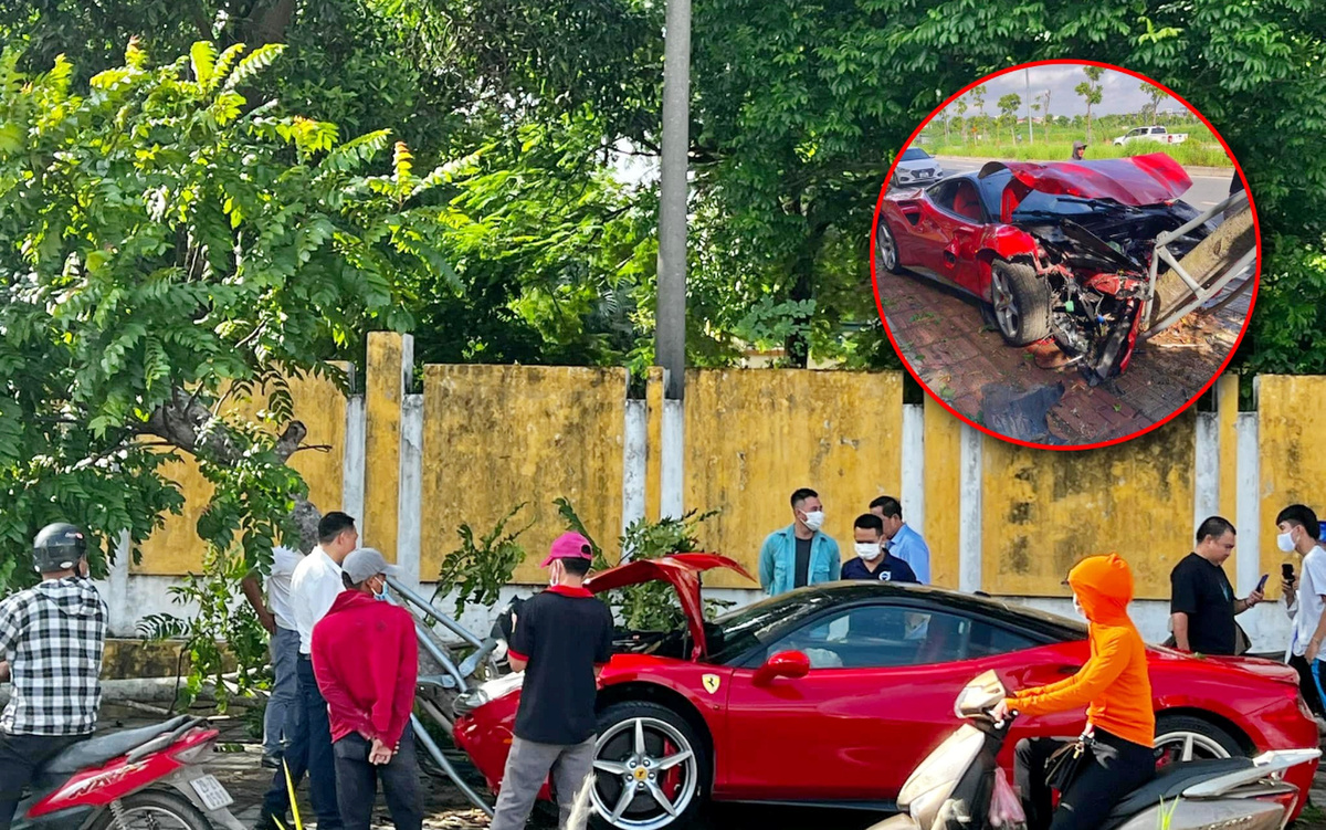 kỹ sư tông siêu xe Ferrari 488 vào gốc cây