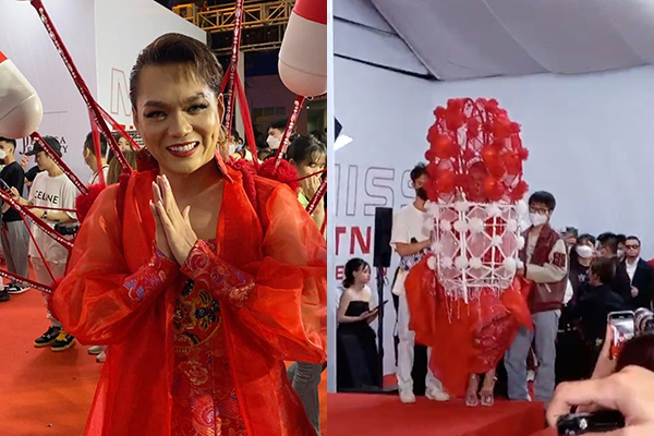 Phạm Thoại tiếp tục "ô dề" tại thảm đỏ Hoa hậu Thể thao 2022 với phong cách "trinh nữ hoàng cung"