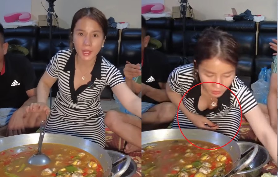 Bị chê "vô duyên" khi diện đầm body khoét ngực lúc sinh hoạt cùng team Quang Linh, Bà Nhân Vlog "chặn họng": "Nghĩ thoáng lên!" 