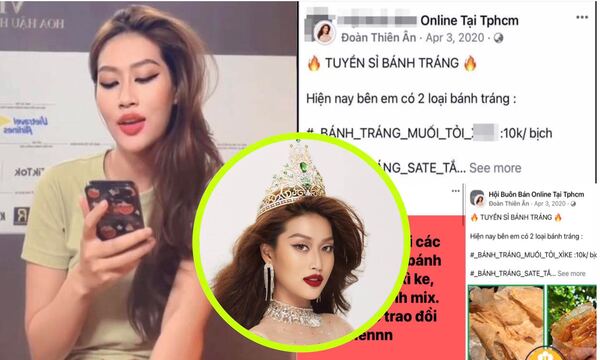 Hoa hậu “nghèo nhất” Việt Nam phải bán bánh tráng 10k kiếm sống: "Họp chợ ra đơn đi các bác"