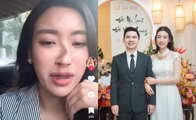 Trước thềm đám cưới với con trai bầu Hiển, Đỗ Mỹ Linh đăng clip "bị chồng oánh vẹo mũi": Bị nhắc nhở ngay