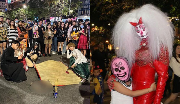 Giới trẻ Việt "đắp chiếu" giữa đường mừng Halloween: Vui vẻ hay quá trớn?