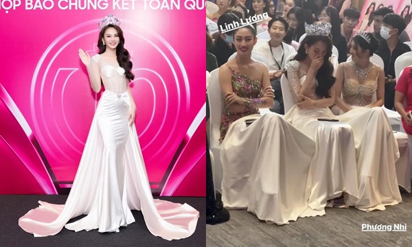 Hoa hậu Mai Phương khiến dân tình không tin vào mắt vì chiếc váy như "chiếc chăn"