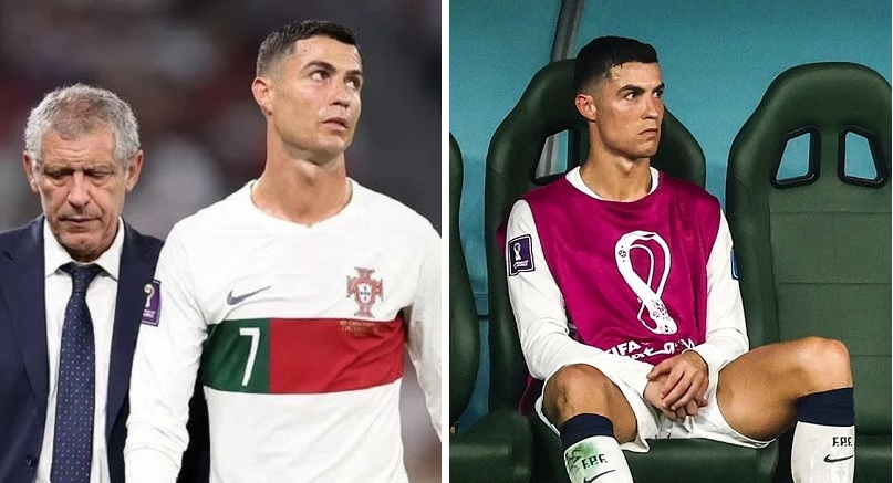Chửi đổng HLV Bồ Đào Nha, Ronaldo bị tống thẳng lên ghế dự bị ở vòng 1/8 World Cup 2022